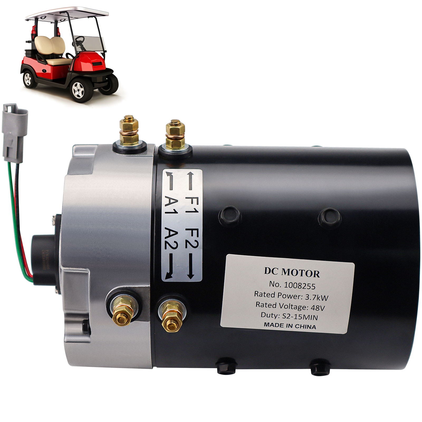 1008255 Golf Cart Motor 48V 3.7KW Electric DC Motorfor Tomberlin E-Merge Golf Cart ZQS48-3.8-T Motor DA8-4012 GB9-4001 ZQS48-3.8-T1