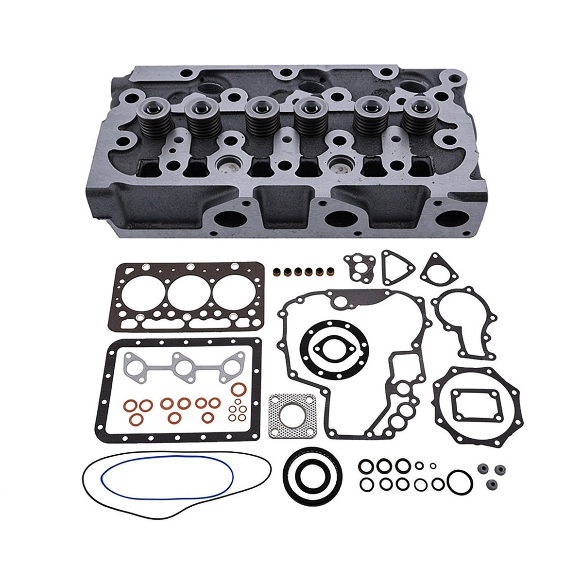 Complete Cylinder Head for Kubota Engine D722 Tractor BX1800 BX1830 BX1850 BX1860 BX1870 BX1880