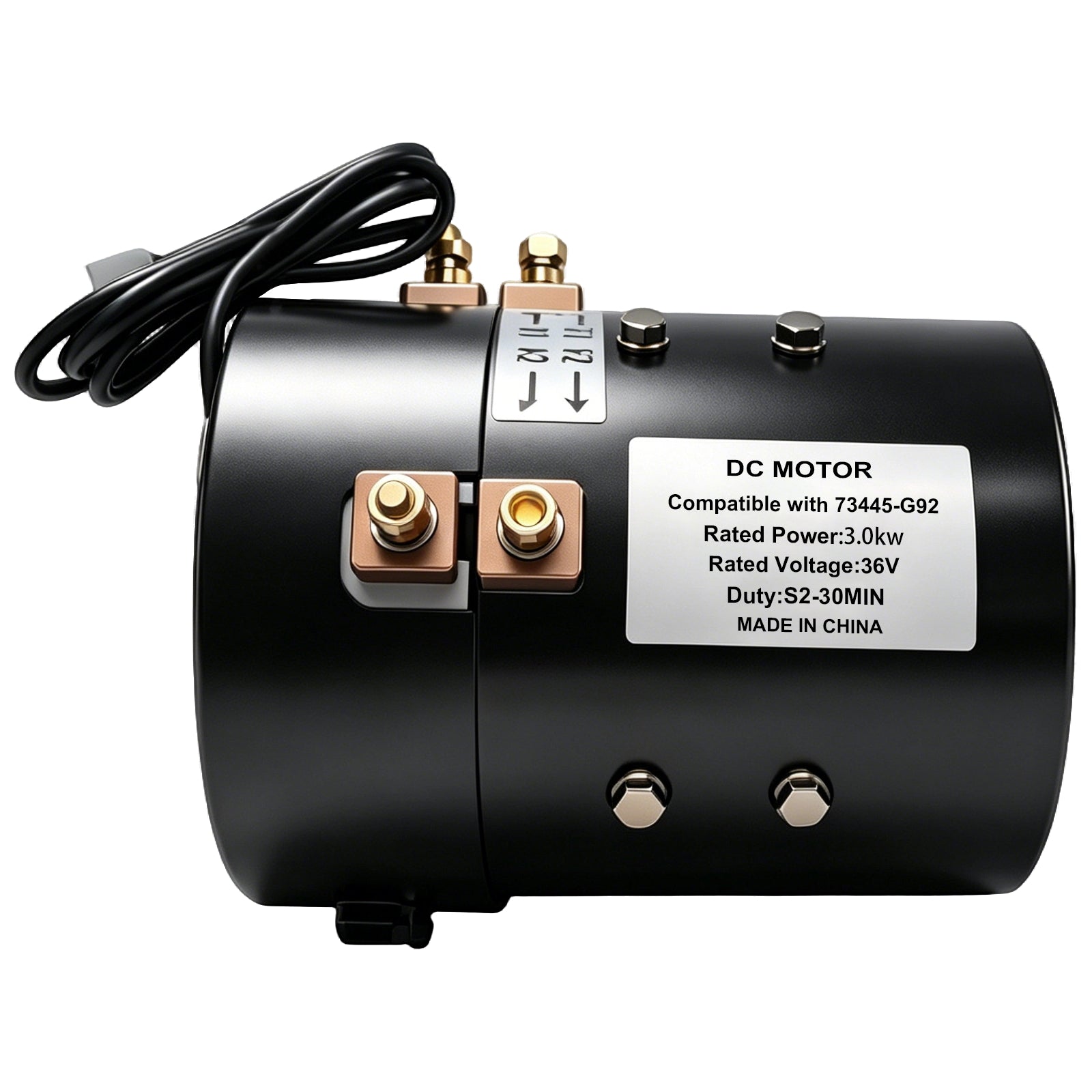 73445-G02 Golf Cart Motor, 36 V DC PDS Golf Cart Electric Motor for 1995-2010 EZGO TXT PDS/DCS Golf Cart Replace #73124-G01 73124-G08 73121-G01 73328-G01 73445-G04